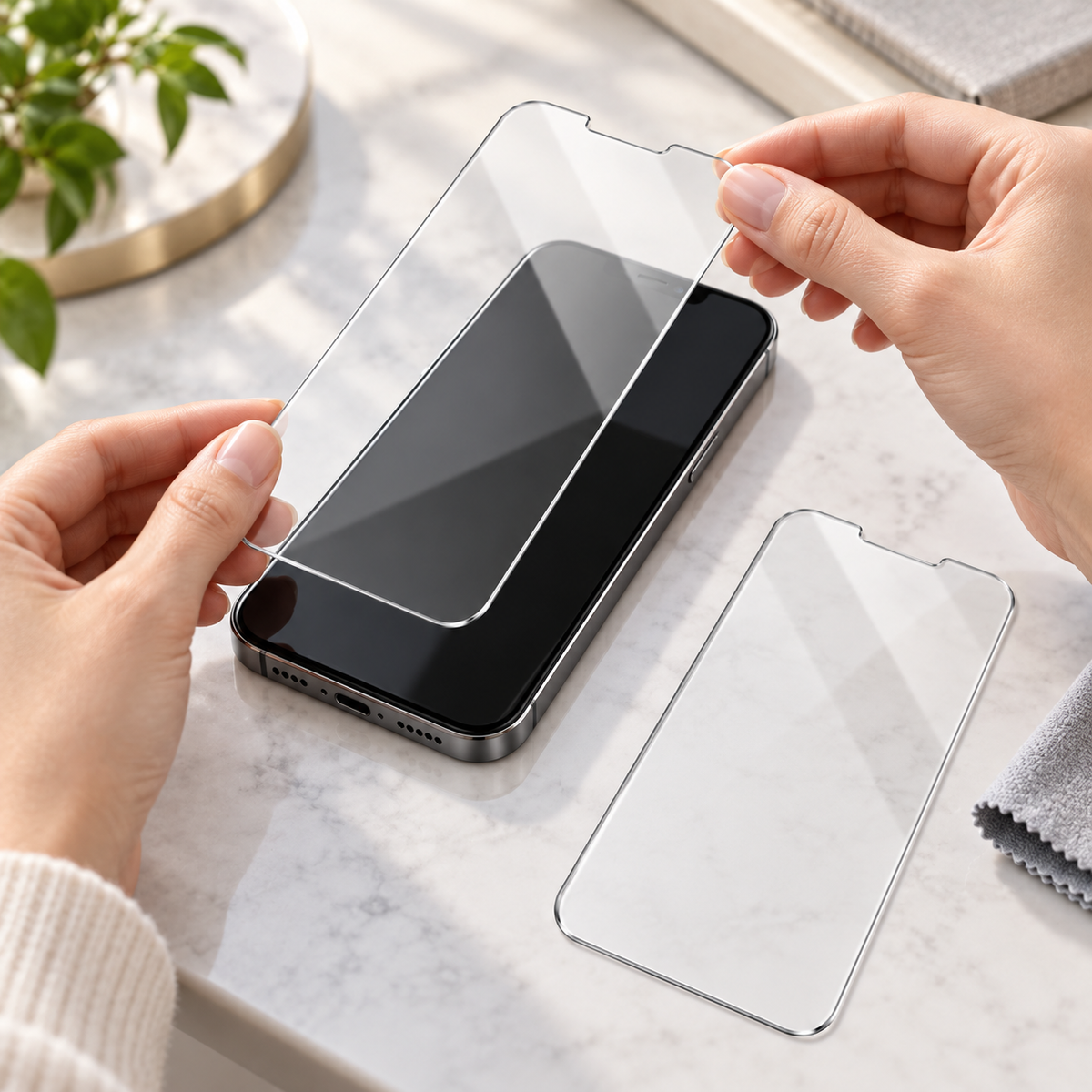 Premium iPhone Screen Protector 1-3PCS Ultra Clear 3D Tempered Glass 9H HD Scratch Proof Slim Durable Full Coverage Protective Glass Film Screen Guard Set