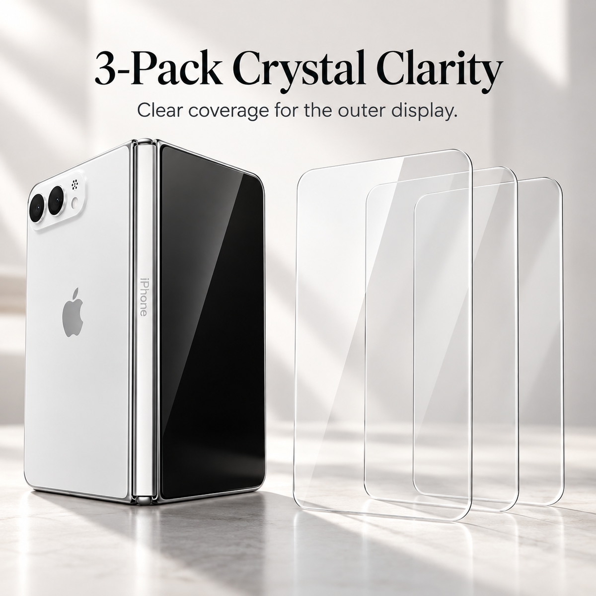 Premium iPhone Screen Protector 1-3PCS Ultra Clear 3D Tempered Glass 9H HD Scratch Proof Slim Durable Full Coverage Protective Glass Film Screen Guard Set