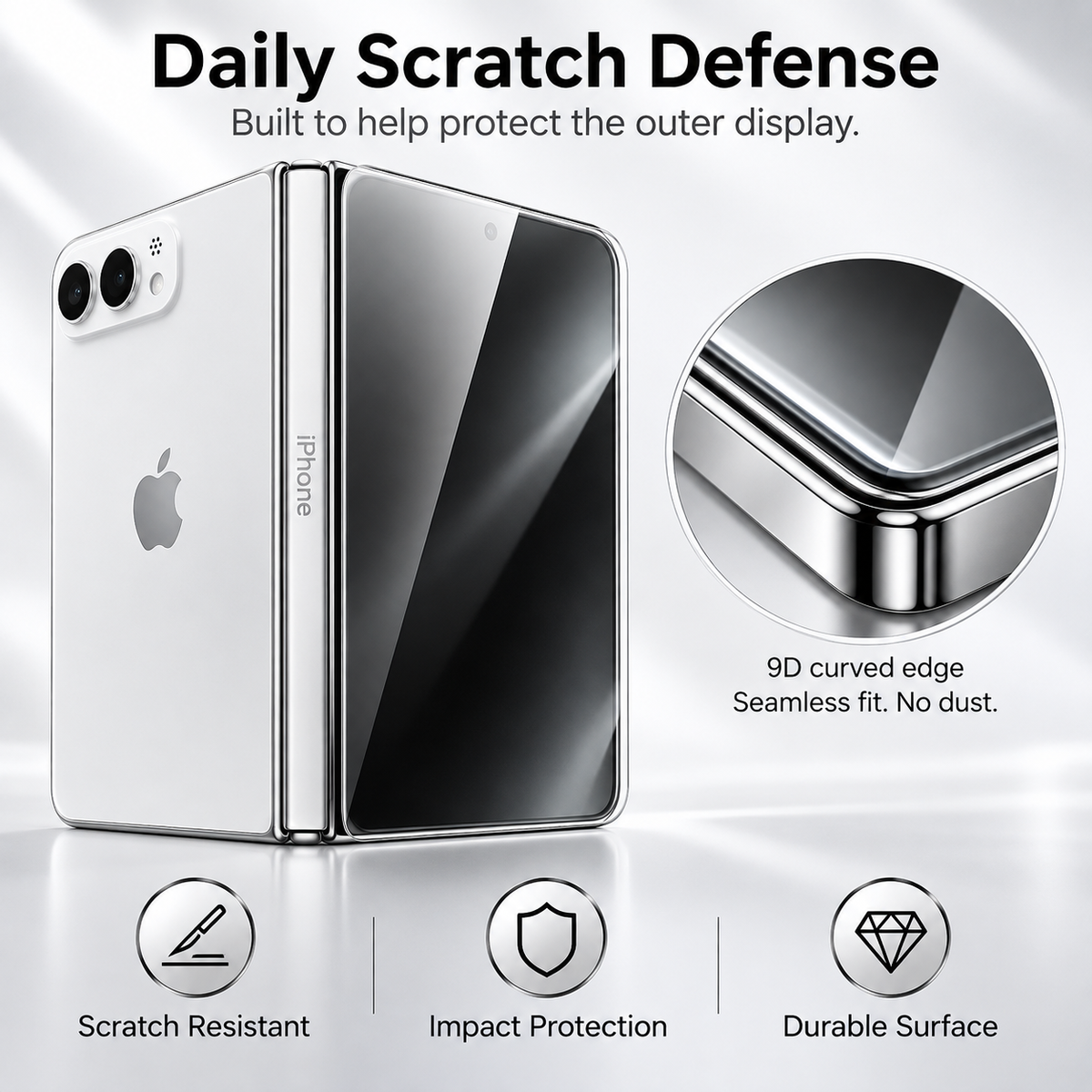 Premium iPhone Screen Protector 1-3PCS Ultra Clear 3D Tempered Glass 9H HD Scratch Proof Slim Durable Full Coverage Protective Glass Film Screen Guard Set