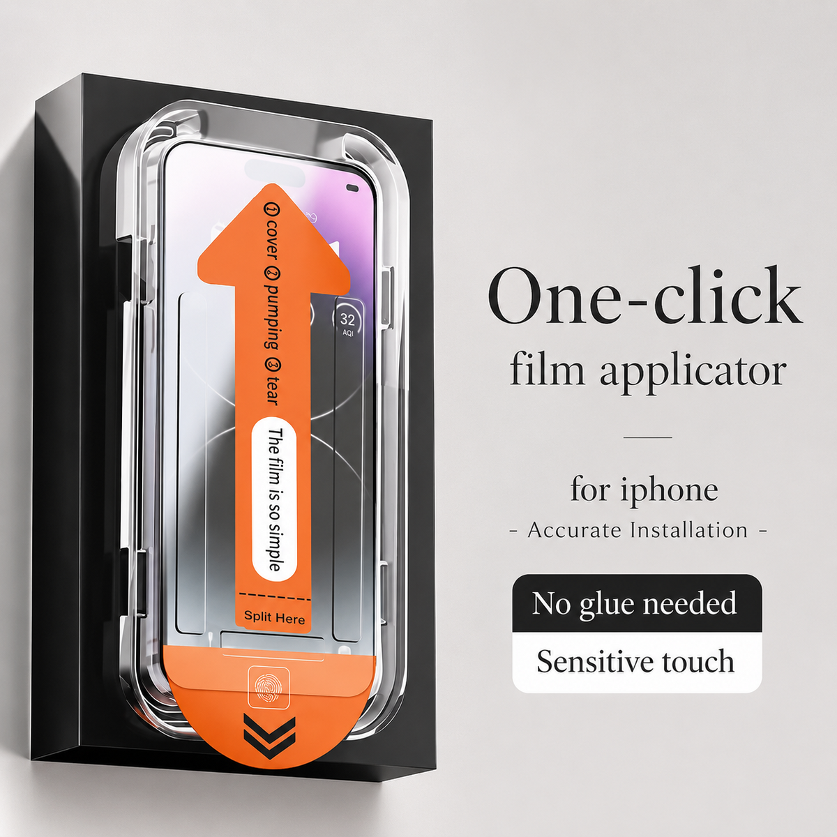 Premium iPhone Screen Protector Tempered Glass HD Clear Anti Fingerprint Scratch Resistant Bubble Free Shatterproof Ultra Thin Case Friendly Fit Clear