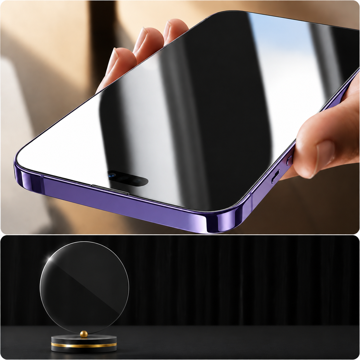 Premium iPhone Screen Protector Tempered Glass HD Clear Anti Fingerprint Scratch Resistant Bubble Free Shatterproof Ultra Thin Case Friendly Fit Clear