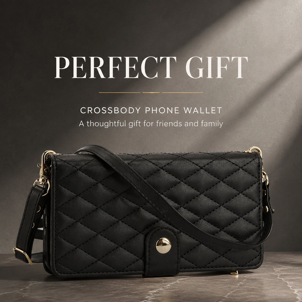 Premium iPhone Wallet Case Leather Flip Cover 6 Card Slots Zipper Storage Magnetic Closure Shockproof Kickstand Chain Strap Anti Scratch
