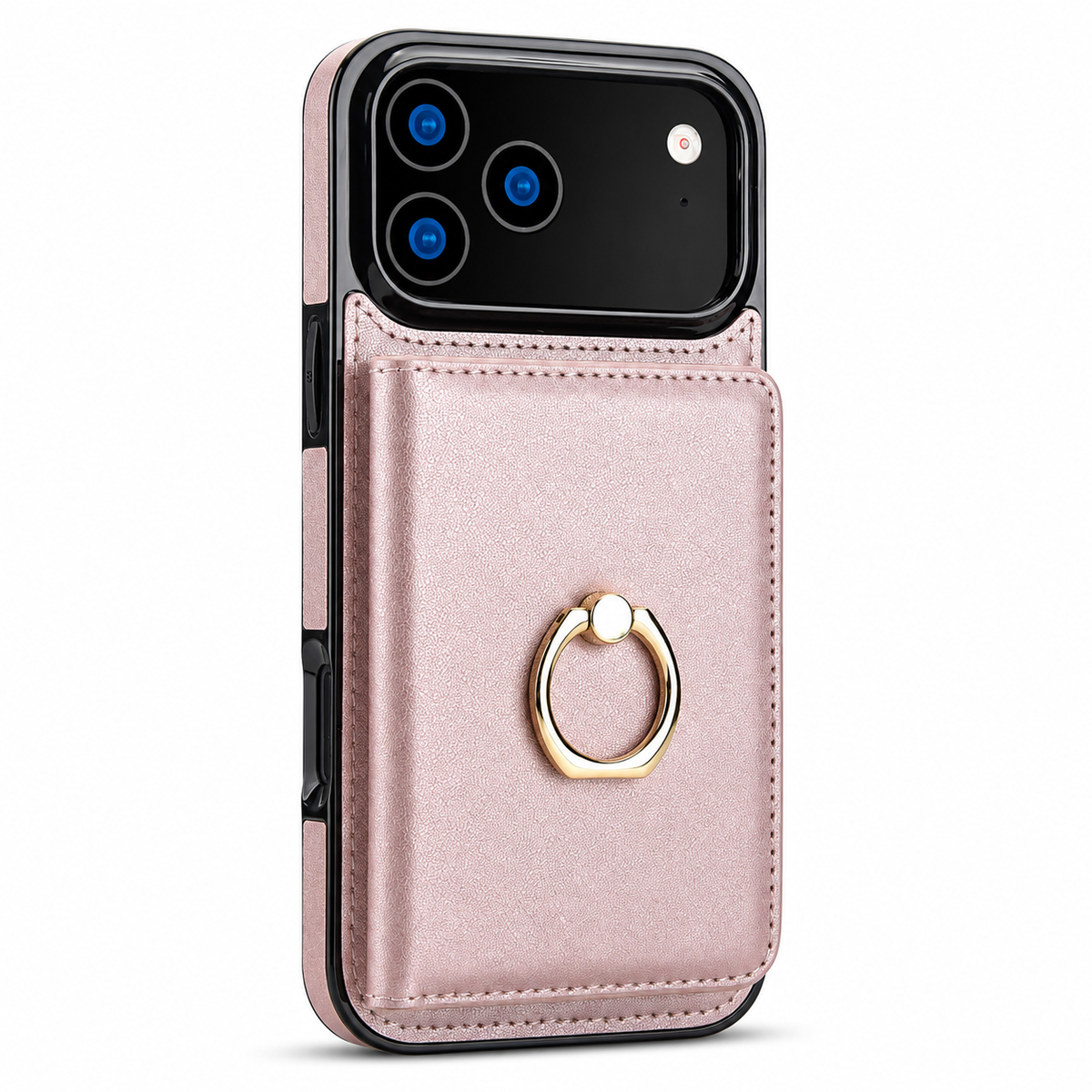 Premium iPhone Wallet Case PU Leather Card Holder 360 Rotating Ring Kickstand Magnetic Clasp Shockproof Full Cover Anti Scratch Protective Slim Design