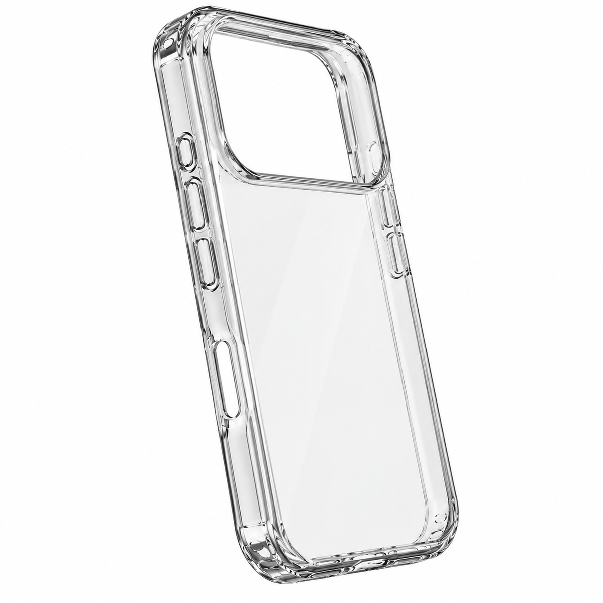Crystal Clear Case with Shock-Absorbing Bumper Design