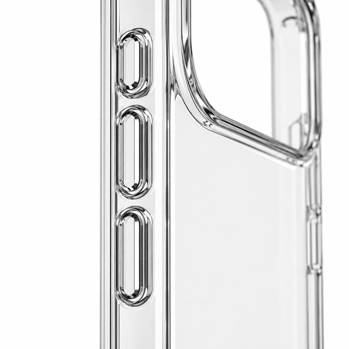 Crystal Clear Case with Shock-Absorbing Bumper Design