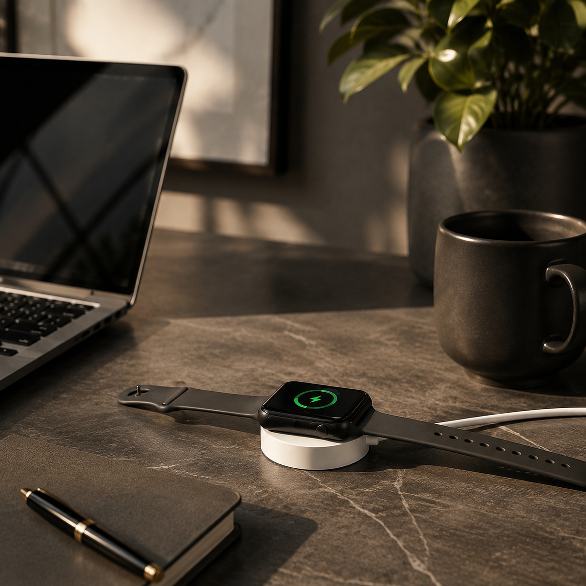 Premium 2-in-1 Magnetic Wireless Charger Cable USB-A Fast Charging Cord Strong Magnetic Alignment Smart Chip Protection Portable Charging Cable