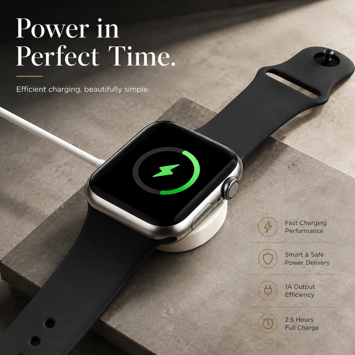 Premium 2-in-1 Magnetic Wireless Charger Cable USB-A Fast Charging Cord Strong Magnetic Alignment Smart Chip Protection Portable Charging Cable