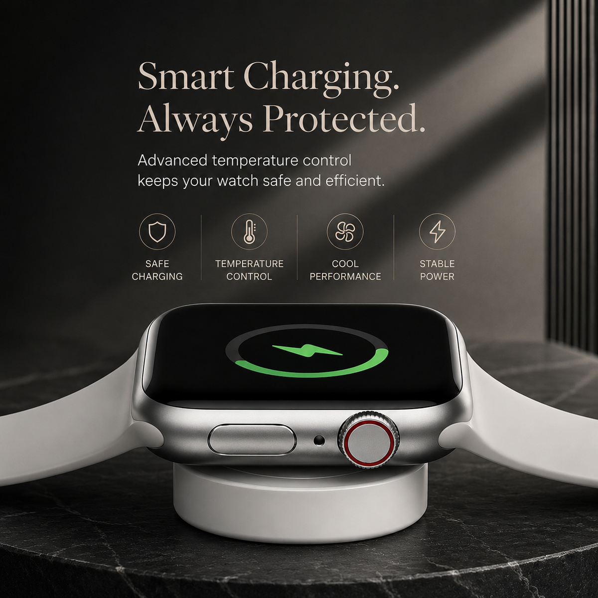 Premium 2-in-1 Magnetic Wireless Charger Cable USB-A Fast Charging Cord Strong Magnetic Alignment Smart Chip Protection Portable Charging Cable