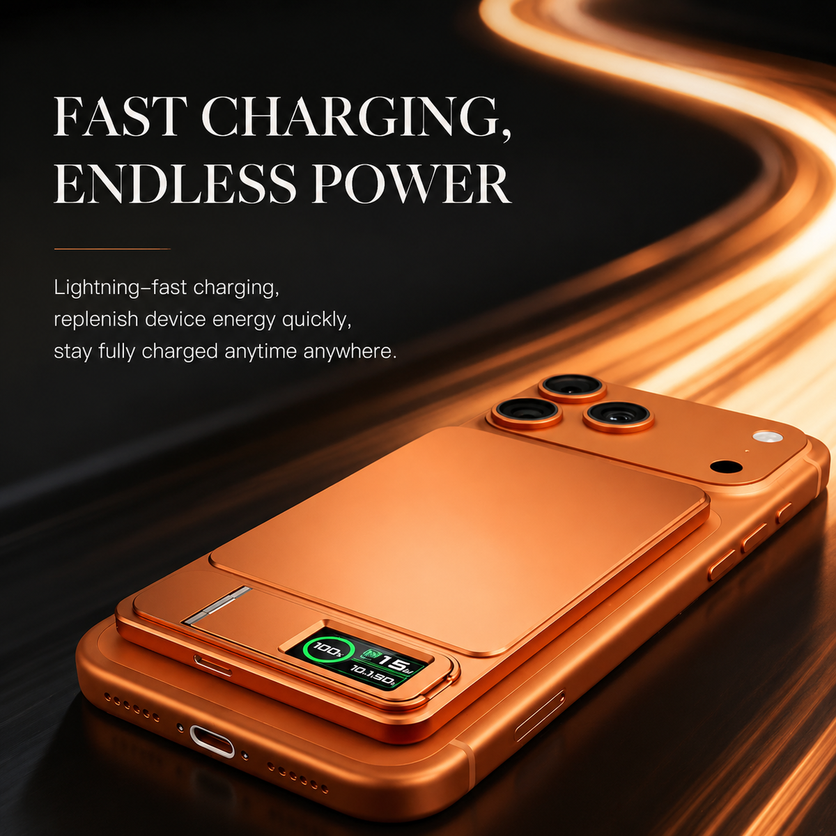 Premium 3-in-1 Magnetic Wireless Power Bank 20W Fast Charging Portable Battery Built-In Stand Digital Display Watch Charger Compatible with iPhone