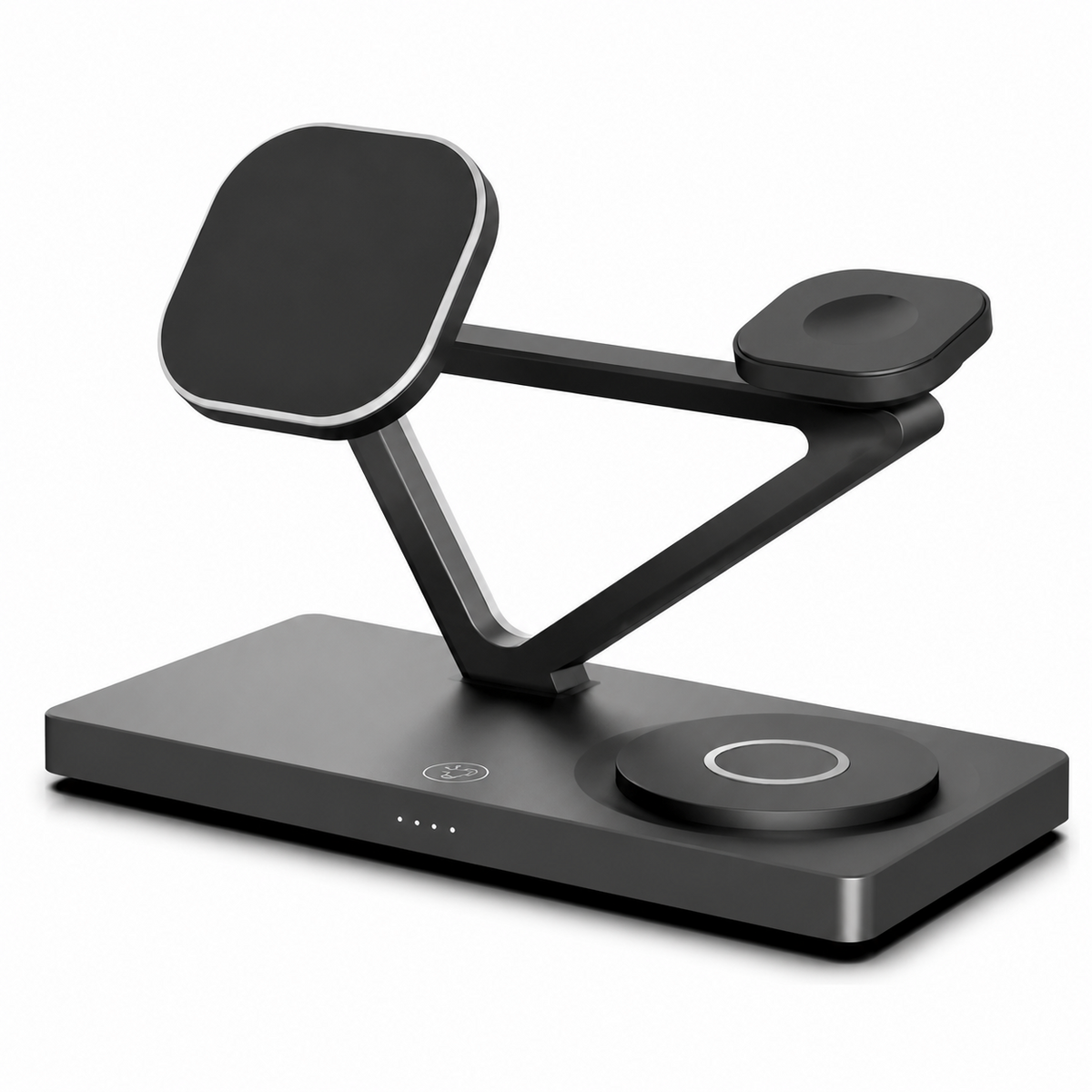 Premium 5-in-1 Magnetic Wireless Charging Station Qi Charger 30W Fast Charging Foldable Stand Multi Device USB Type C LED Night Light iPhone