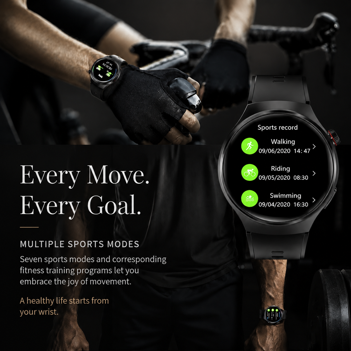 Premium AMOLED GPS Smart Watch 1.46 Inch HD Display Bluetooth Calling Fitness Tracker Heart Rate Sleep Monitor Wireless Charging NFC Sports Smartwatch iPhone