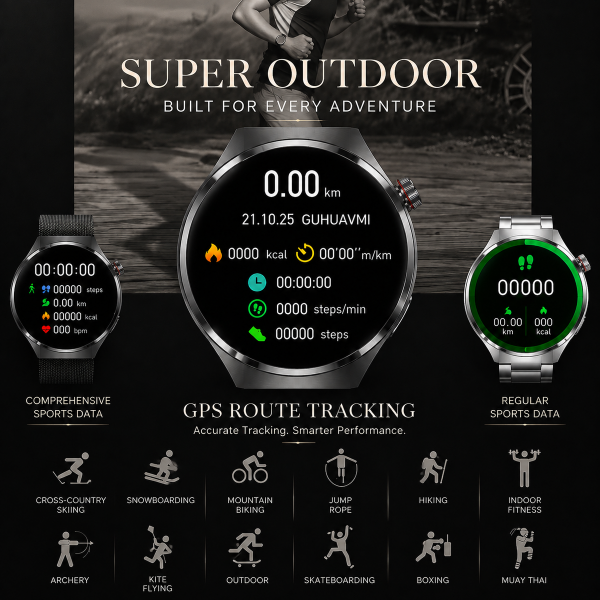 Premium AMOLED GPS Smart Watch 1.46 Inch HD Display Bluetooth Calling Fitness Tracker Heart Rate Sleep Monitor Wireless Charging NFC Sports Smartwatch iPhone