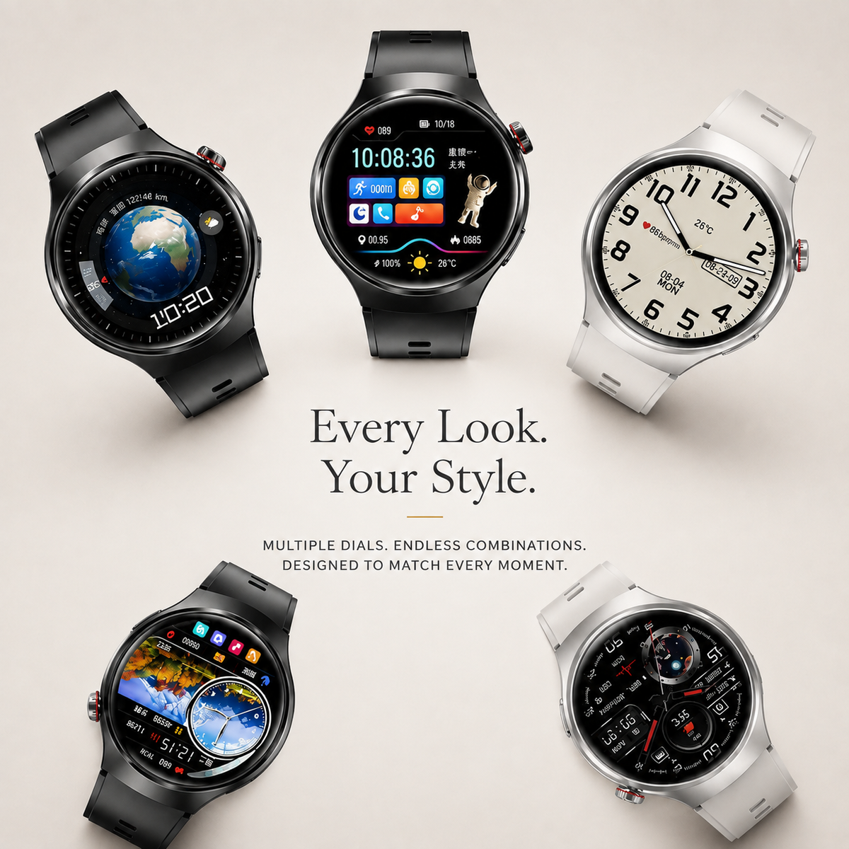 Premium AMOLED GPS Smart Watch 1.46 Inch HD Display Bluetooth Calling Fitness Tracker Heart Rate Sleep Monitor Wireless Charging NFC Sports Smartwatch iPhone