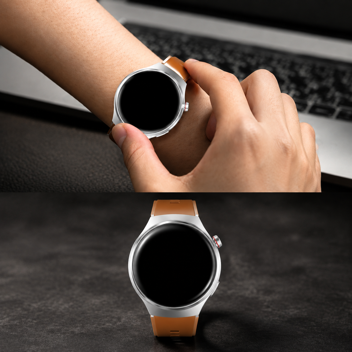 Premium AMOLED GPS Smart Watch 1.46 Inch HD Display Bluetooth Calling Fitness Tracker Heart Rate Sleep Monitor Wireless Charging NFC Sports Smartwatch iPhone