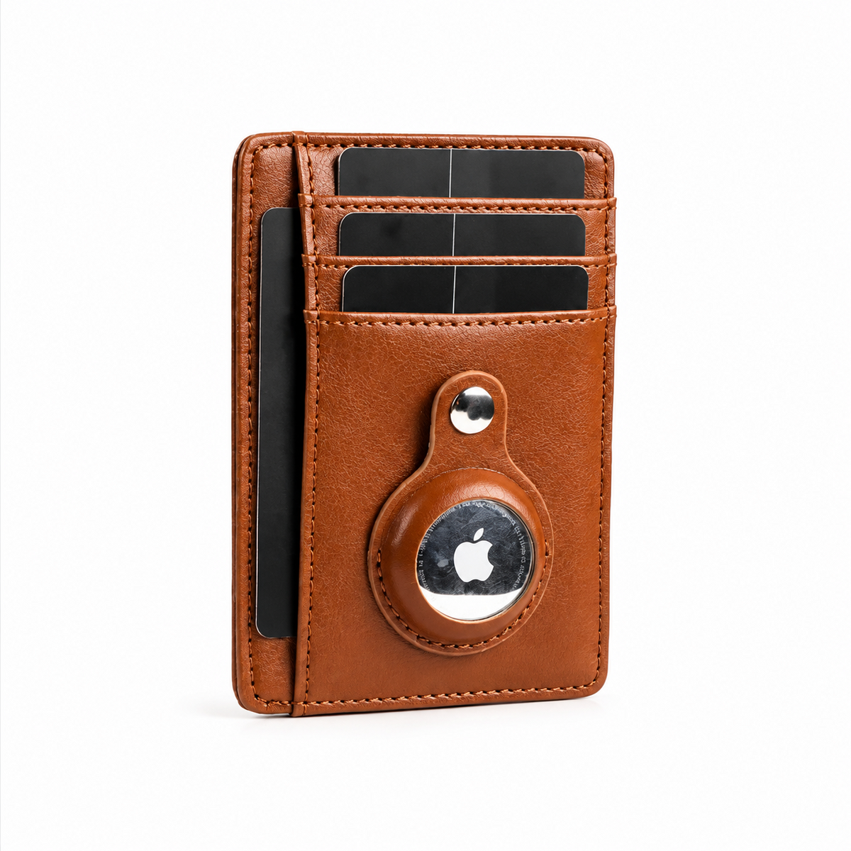 Premium AirTag Wallet Leather Card Holder RFID Blocking Slim Wallet Card Case Cash Coin Holder Scratch Resistant Compact Everyday Carry