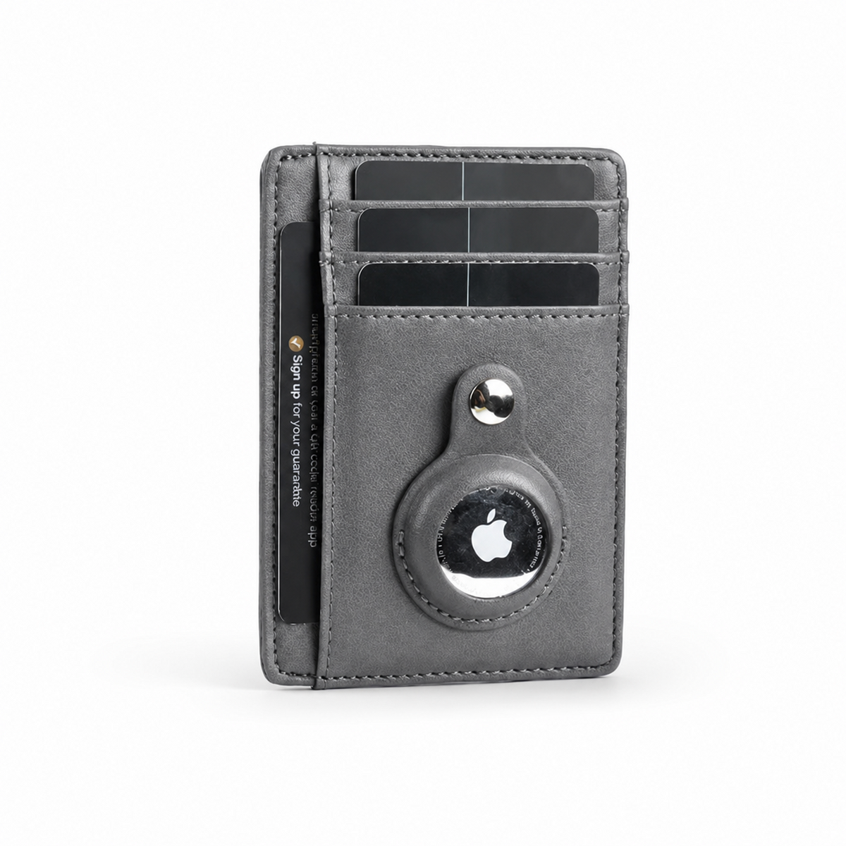 Premium AirTag Wallet Leather Card Holder RFID Blocking Slim Wallet Card Case Cash Coin Holder Scratch Resistant Compact Everyday Carry