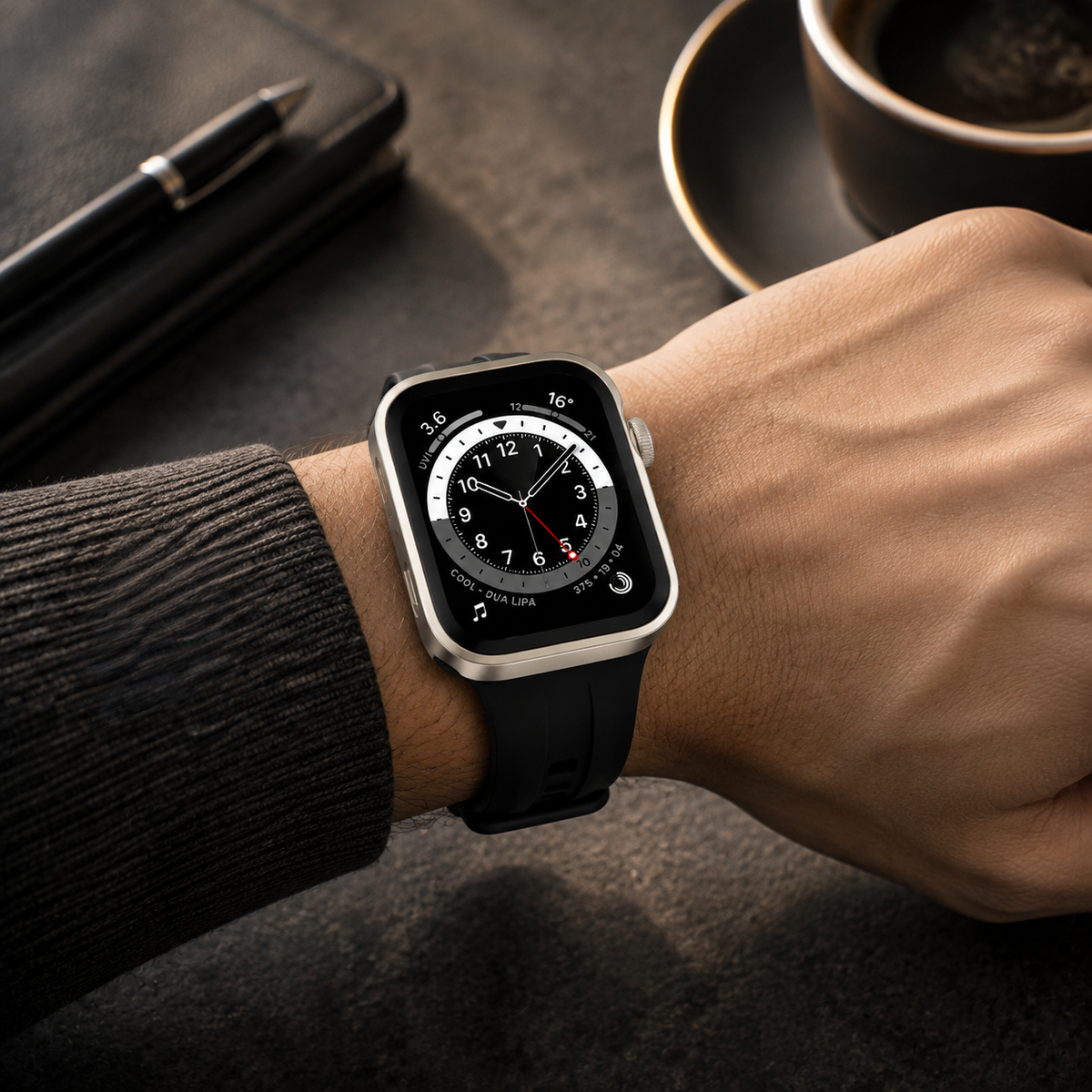 Premium Apple Watch Tempered Glass Case Full Coverage Screen Protector Shock Resistant Scratch Resistant Slim Snap On Protective Cover Touch Sensitive