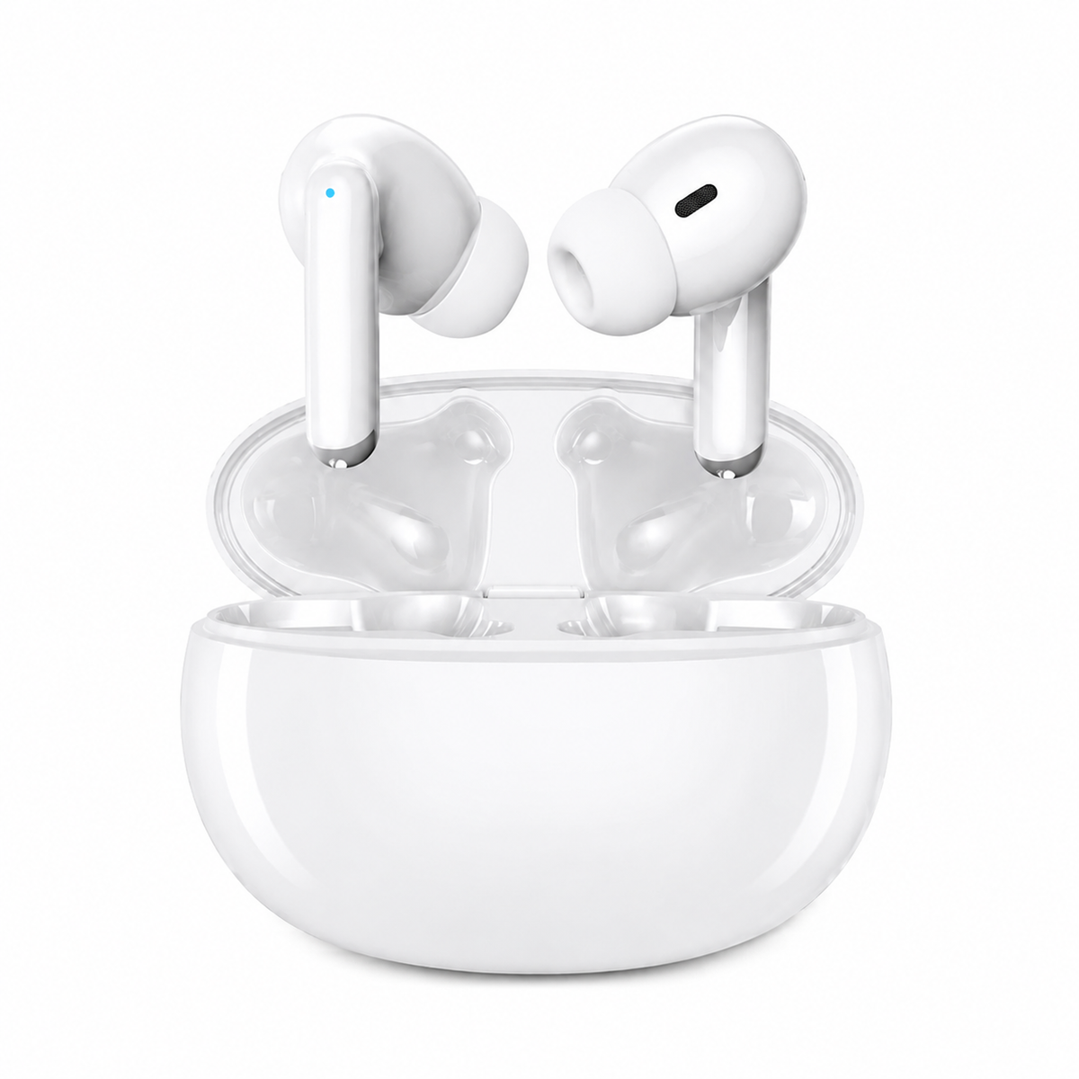 Premium Bluetooth 5.3 Wireless Earbuds Stereo In-Ear Headphones Microphone Secure Sports Fit Low Latency Charging Case Portable Compatible with iPhone