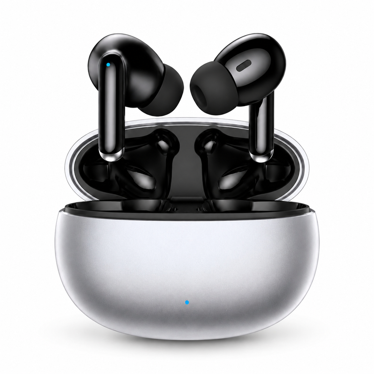 Premium Bluetooth 5.3 Wireless Earbuds Stereo In-Ear Headphones Microphone Secure Sports Fit Low Latency Charging Case Portable Compatible with iPhone