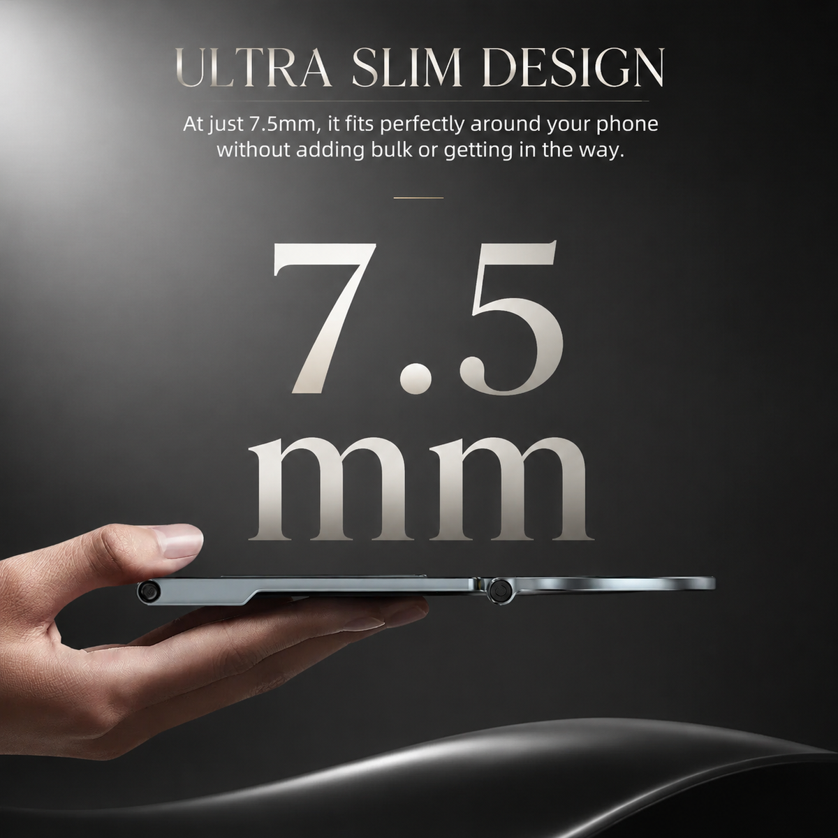 Premium MagSafe Magnetic Phone Tripod Stand Ultra-Slim Pocket Phone Holder N52 Magnetic Grip 360° Adjustable Stand Compatible with iPhone