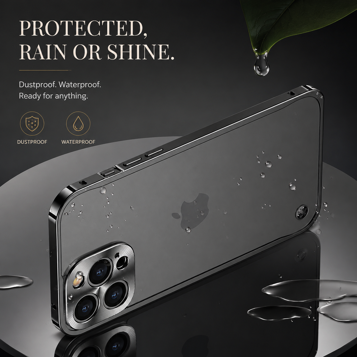 Premium Magnetic Aluminum iPhone Case MagSafe Compatible Shockproof Metal Frame 360° Camera Guard Raised Edges Wireless Charging Slim Military-Design