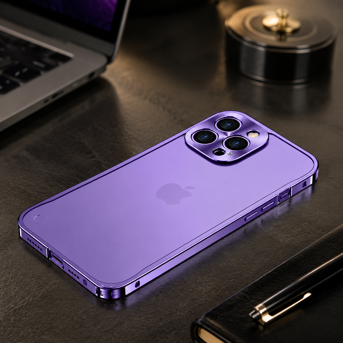 Premium Magnetic Aluminum iPhone Case MagSafe Compatible Shockproof Metal Frame 360° Camera Guard Raised Edges Wireless Charging Slim Military-Design