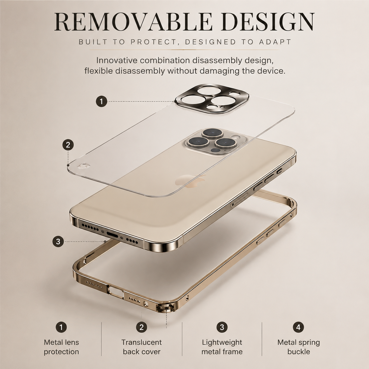 Premium Magnetic Aluminum iPhone Case MagSafe Compatible Shockproof Metal Frame 360° Camera Guard Raised Edges Wireless Charging Slim Military-Design