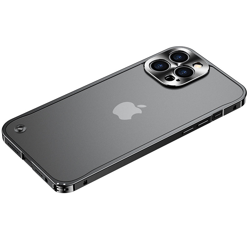 Premium Magnetic Aluminum iPhone Case MagSafe Compatible Shockproof Metal Frame 360° Camera Guard Raised Edges Wireless Charging Slim Military-Design
