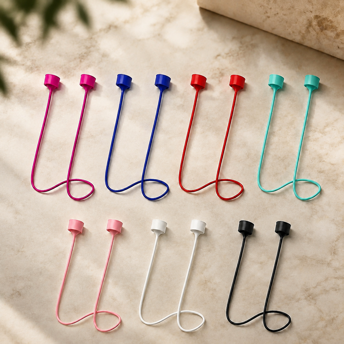 Premium Magnetic Anti-Lost AirPods Strap Silicone Neckband Wireless Earbuds Holder Secure Magnetic Lanyard Lightweight Flexible Cord