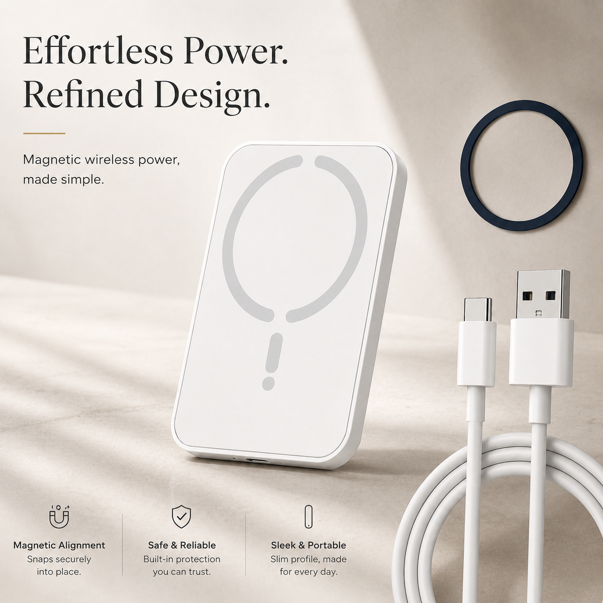 Premium Magnetic Car Wireless Charger Air Vent Phone Holder 100W Fast Charging MagSafe Compatible Wireless Charging Mount Stand Compatible with iPhone