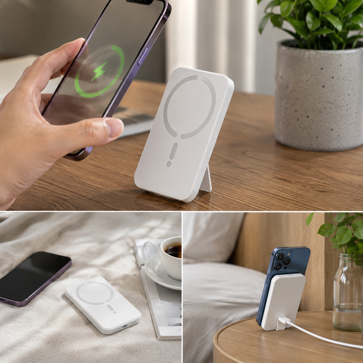Premium Magnetic Car Wireless Charger Air Vent Phone Holder 100W Fast Charging MagSafe Compatible Wireless Charging Mount Stand Compatible with iPhone