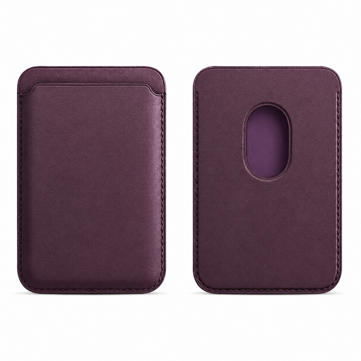 Premium Magnetic Leather Wallet MagSafe Card Holder RFID Blocking Slim Wallet Strong Magnetic Attachment Anti Scratch Leather Card Case iPhone