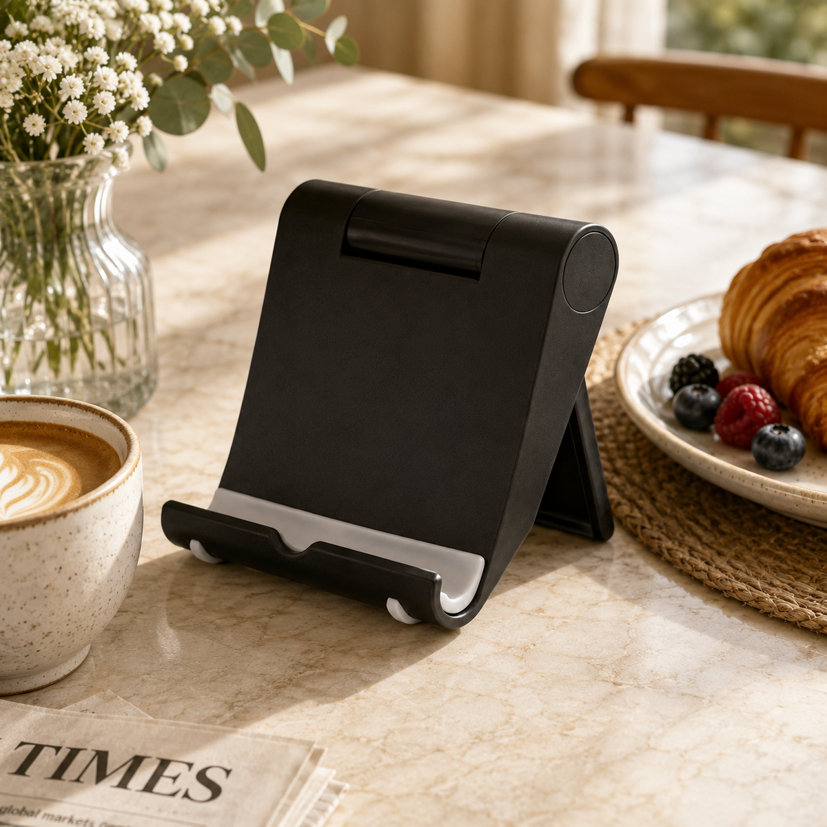 Premium Magnetic Phone Holder Stand Adjustable Foldable Desk Phone Stand Anti Slip Mobile Phone Holder Ergonomic Viewing Stand iPhone Compatible