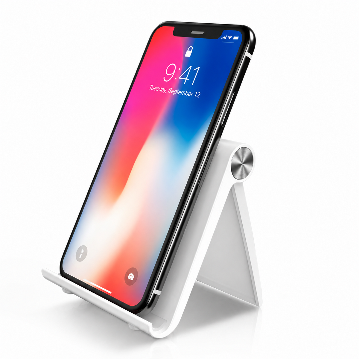 Premium Magnetic Phone Holder Stand Adjustable Foldable Desk Phone Stand Anti Slip Mobile Phone Holder Ergonomic Viewing Stand iPhone Compatible