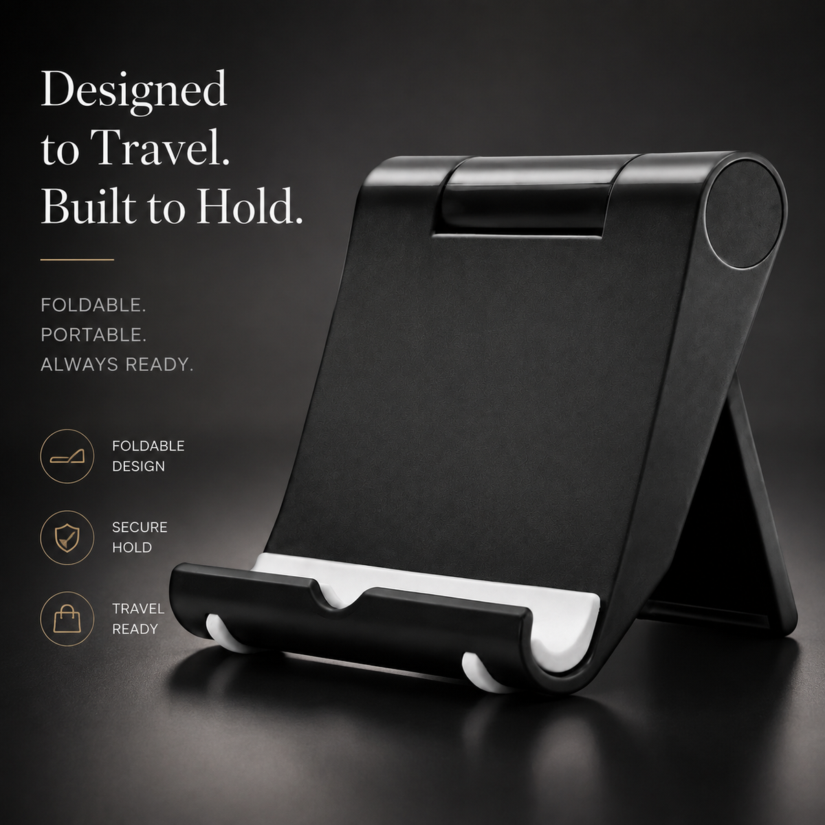 Premium Magnetic Phone Holder Stand Adjustable Foldable Desk Phone Stand Anti Slip Mobile Phone Holder Ergonomic Viewing Stand iPhone Compatible