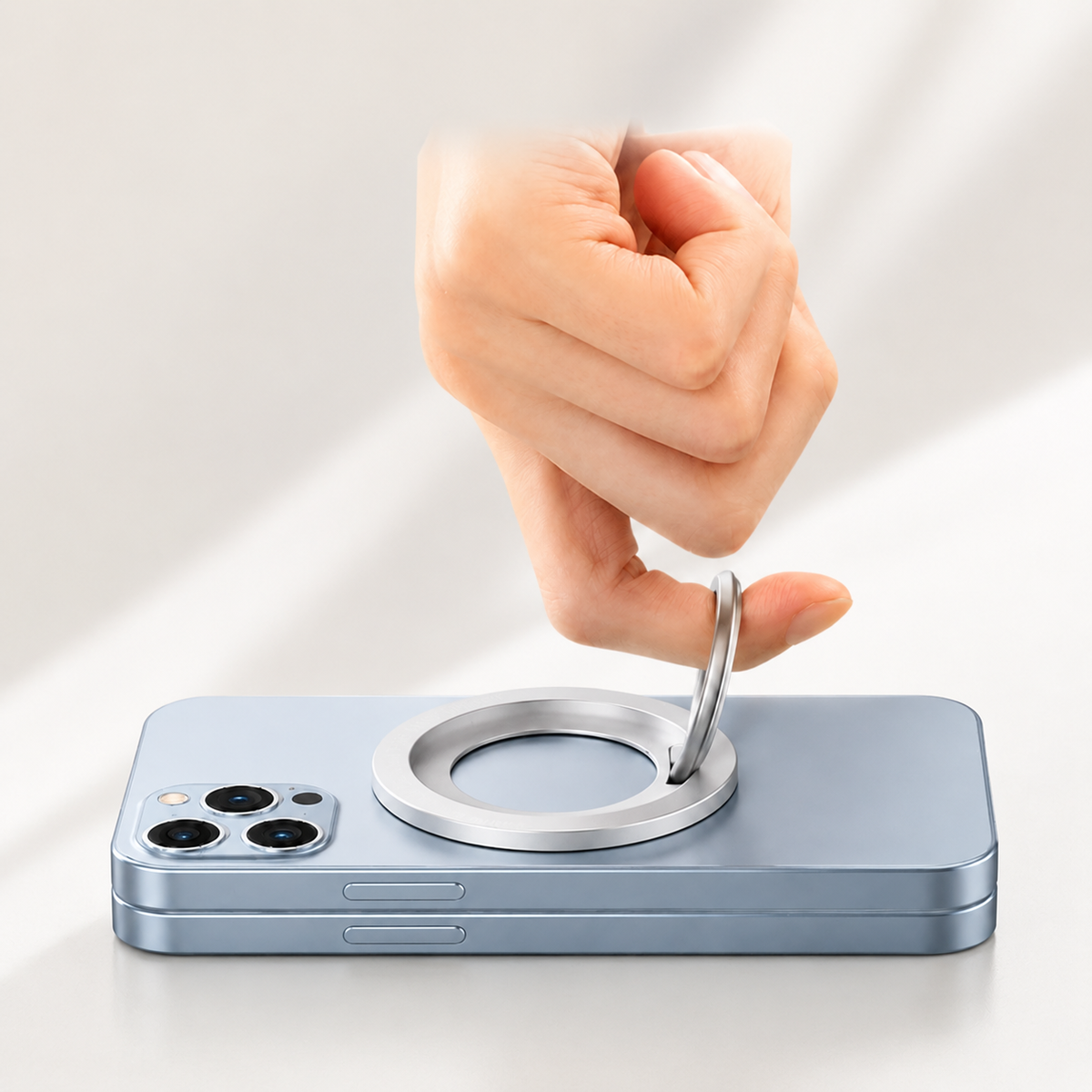Premium Magnetic Phone Ring Holder MagSafe Phone Grip 360° Rotating Foldable Stand Detachable Magnetic Finger Holder Kickstand Slim iPhone Compatible