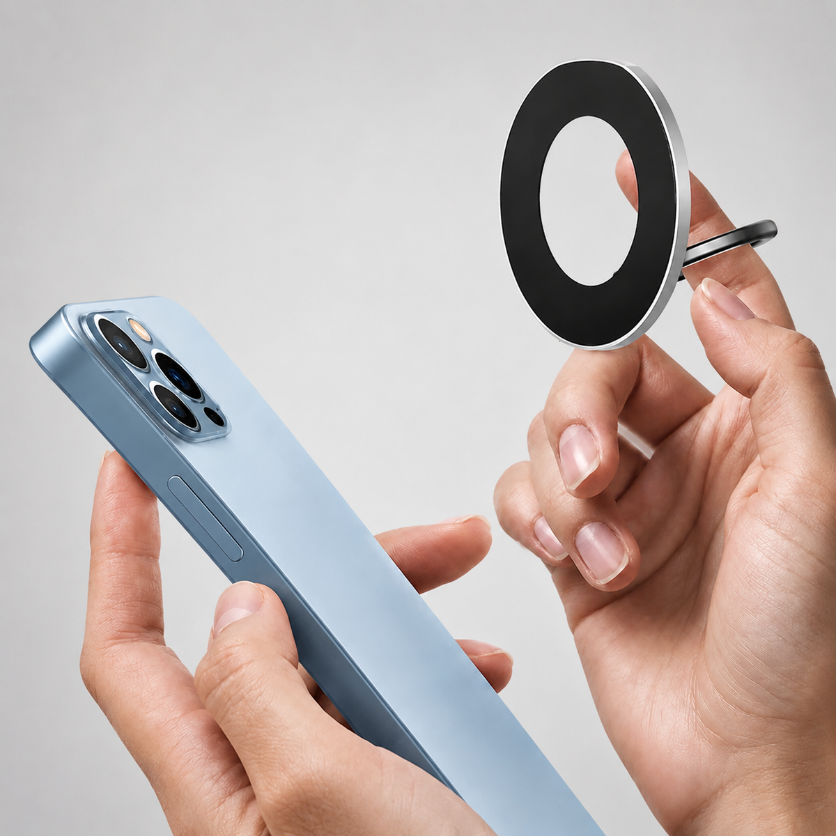 Premium Magnetic Phone Ring Holder MagSafe Phone Grip 360° Rotating Foldable Stand Detachable Magnetic Finger Holder Kickstand Slim iPhone Compatible