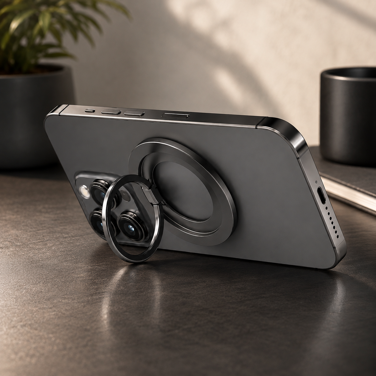 Premium Magnetic Phone Ring Holder MagSafe Phone Grip 360° Rotating Foldable Stand Detachable Magnetic Finger Holder Kickstand Slim iPhone Compatible
