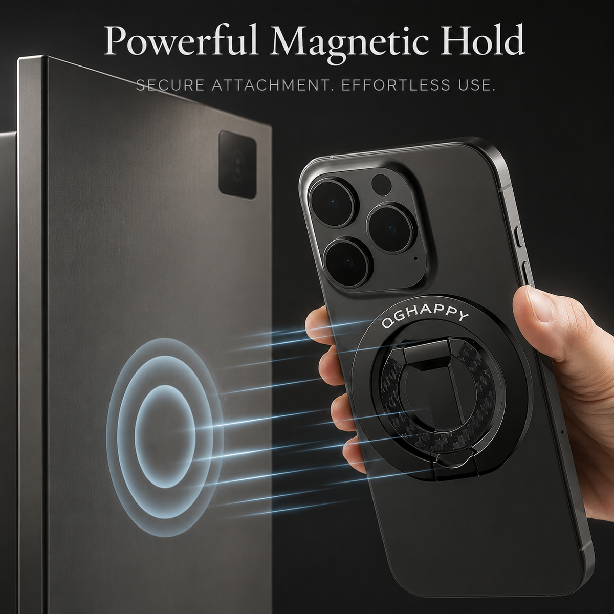 Premium Magnetic Ring Holder MagSafe Phone Grip Stand Double-Sided Magnetic Finger Ring Holder Dual Magnet Kickstand Compatible with iPhone