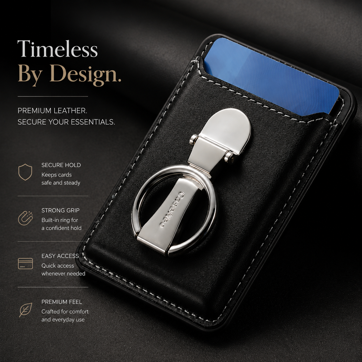 Premium Magnetic Wallet Case MagSafe Card Holder Multiple Card Slots Foldable Ring Holder Kickstand Strong Magnetic Attachment PU Leather Slim iPhone Compatible