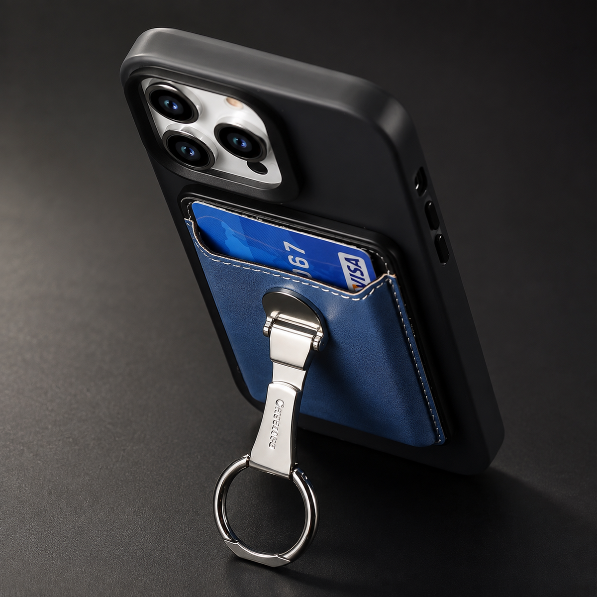 Premium Magnetic Wallet Case MagSafe Card Holder Multiple Card Slots Foldable Ring Holder Kickstand Strong Magnetic Attachment PU Leather Slim iPhone Compatible