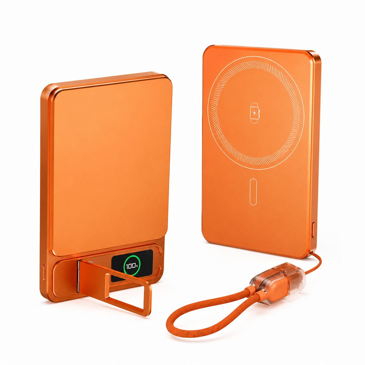 Premium Magnetic Wireless Power Bank 10000mAh Portable Charger 20W Fast Charging USB Type C Magnetic Battery Pack Digital Display Phone Stand iPhone