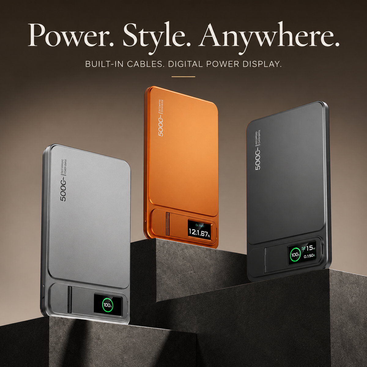 Premium Magnetic Wireless Power Bank Fast Charging Portable Battery Digital Display Metal Shell USB-C Wireless Charger Two-Way Charging Compatible with iPhone