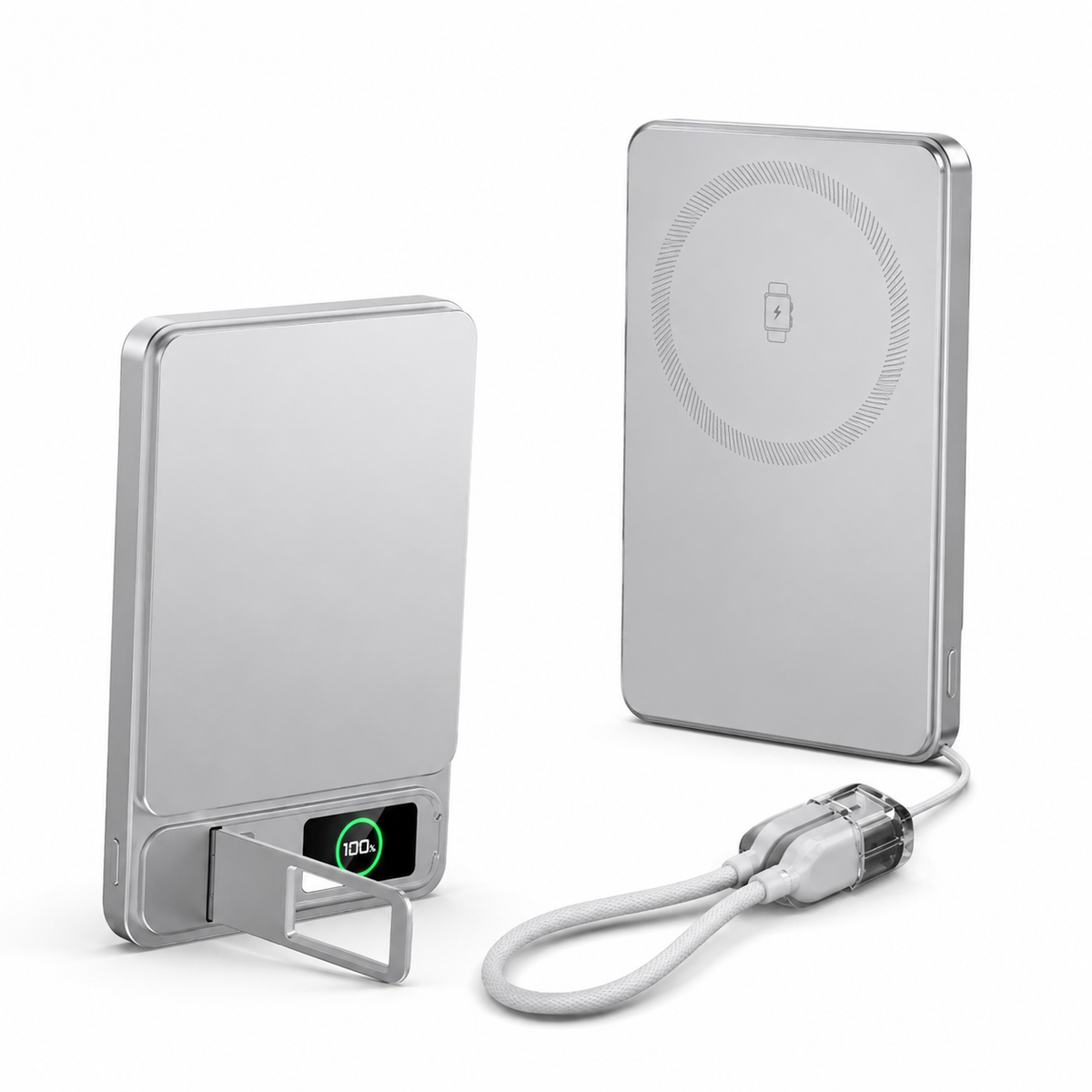 Premium Magnetic Wireless Power Bank Fast Charging Portable Battery Digital Display Metal Shell USB-C Wireless Charger Two-Way Charging Compatible with iPhone