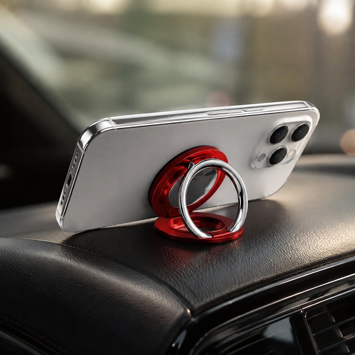 Premium Metal Finger Ring Phone Holder 180° Rotating Phone Grip Stand Foldable Kickstand Adhesive Smartphone Holder Zinc Alloy Slim iPhone