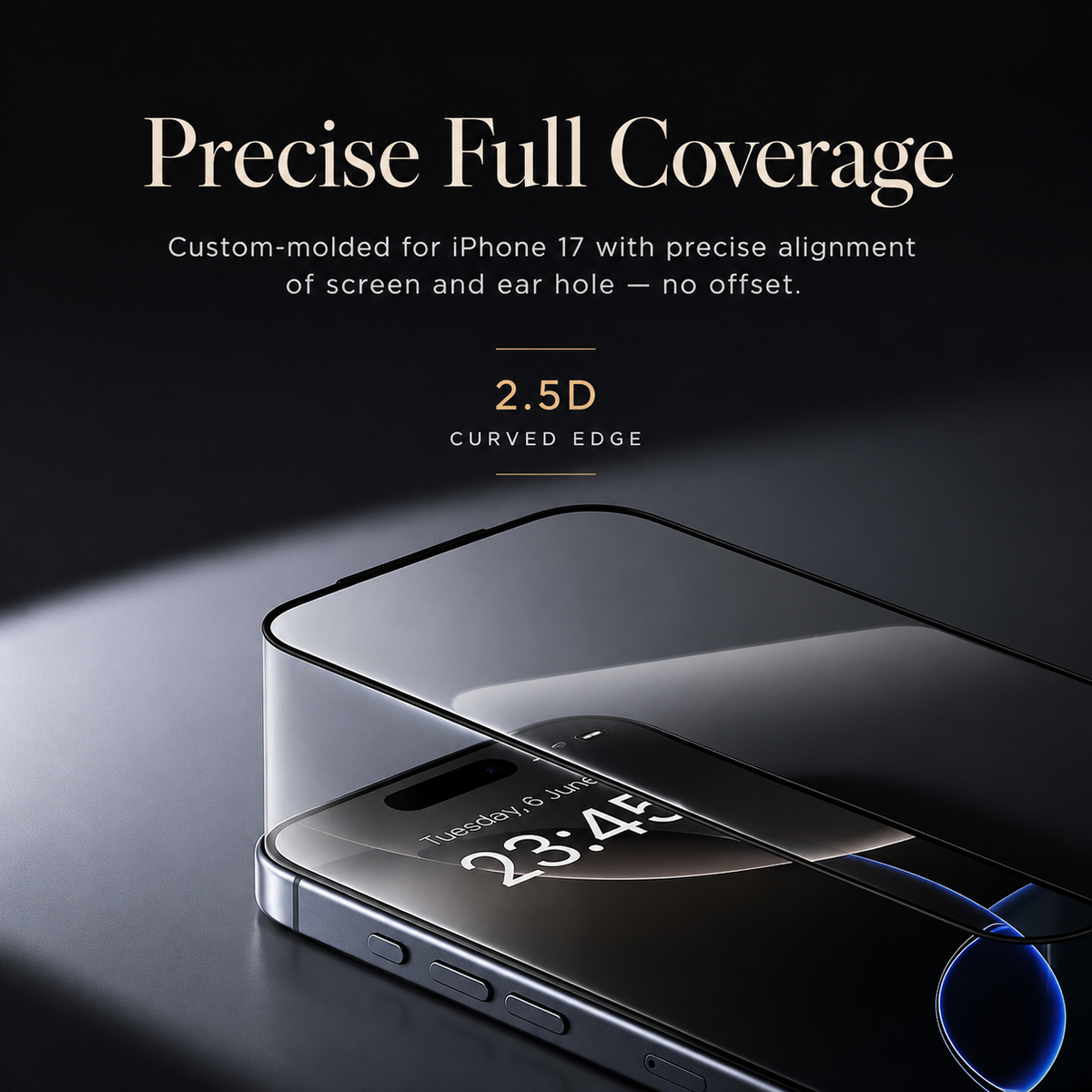 Premium Privacy Screen Protector Anti-Spy Tempered Glass HD Display Fingerprint Resistant Scratch Resistant Shatter Protection Compatible with iPhone