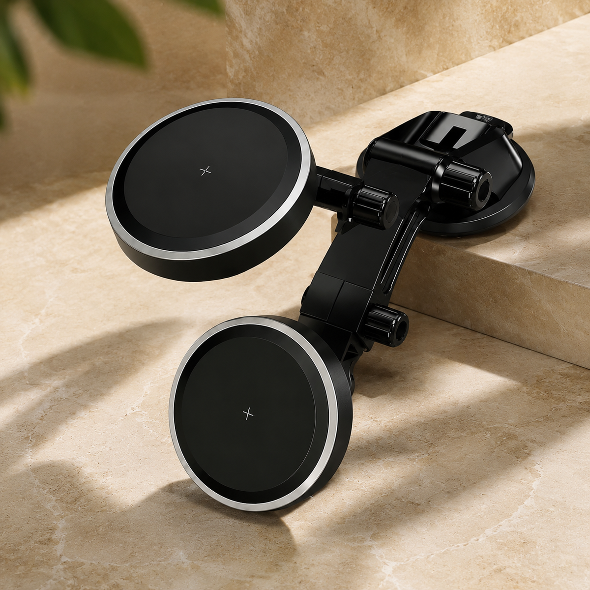 Premium RGB Magnetic Wireless Car Phone Holder 15W Qi Fast Charging Car Mount 360° Rotating Dashboard Air Vent Mount Phone Stand iPhone