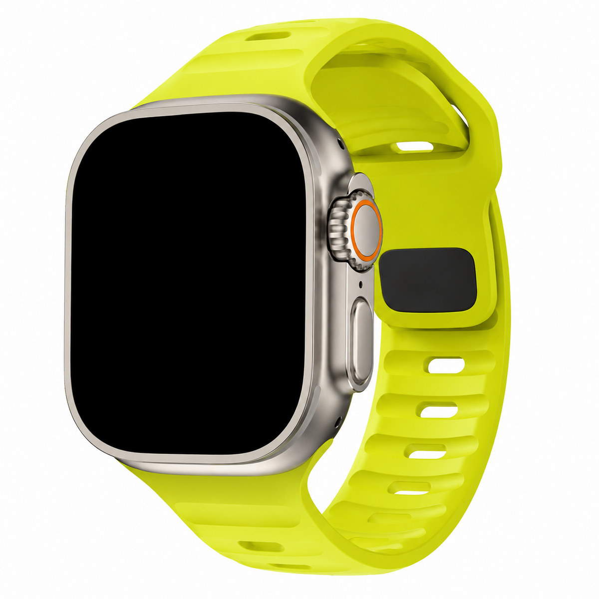 Premium Silicone Sport Watch Band Soft Waterproof Adjustable Replacement Strap Breathable Lightweight Smartwatch Wristband Quick Release Secure Fit