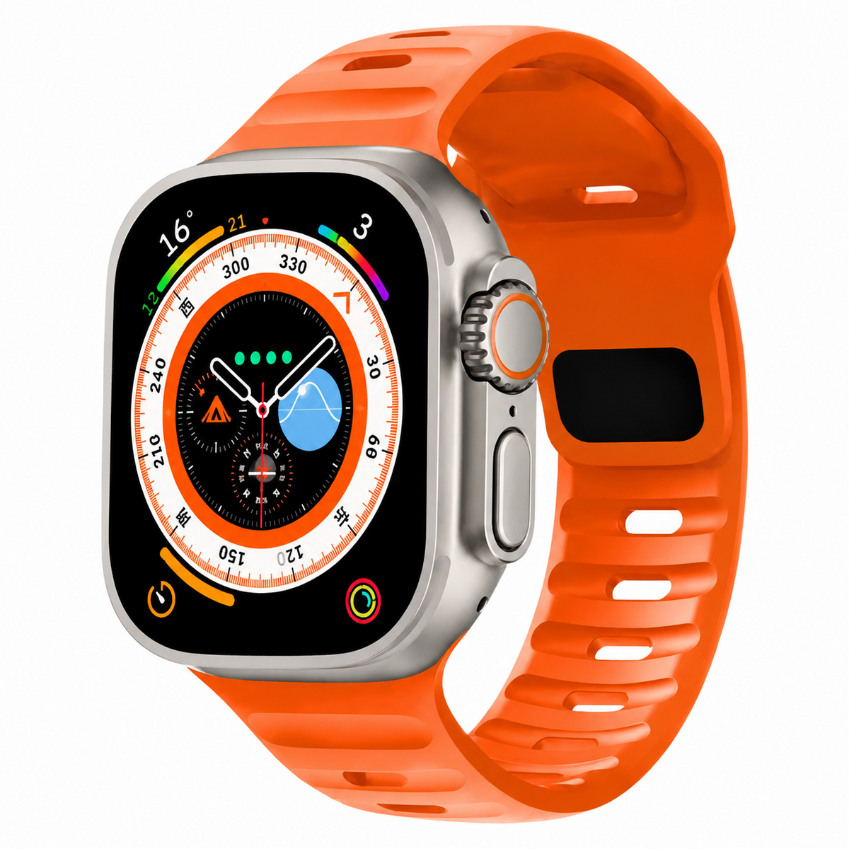 Premium Silicone Sport Watch Band Soft Waterproof Adjustable Replacement Strap Breathable Lightweight Smartwatch Wristband Quick Release Secure Fit