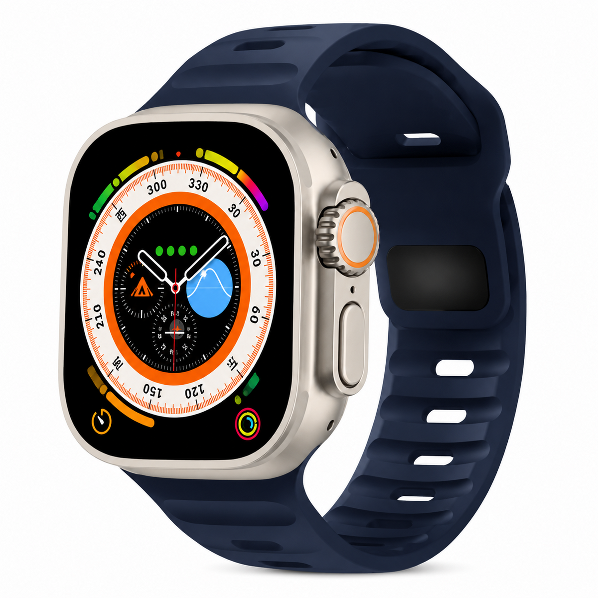 Premium Silicone Sport Watch Band Soft Waterproof Adjustable Replacement Strap Breathable Lightweight Smartwatch Wristband Quick Release Secure Fit